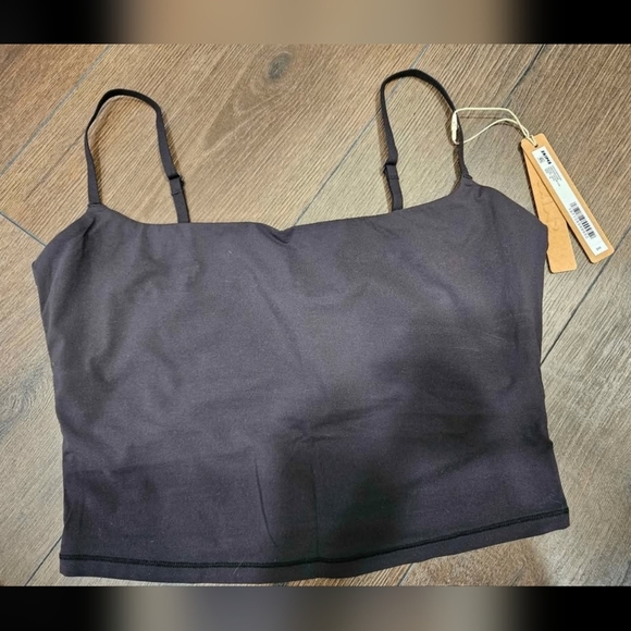 NWT SKIMS Black Crop Tank Top - Picture 4 of 5